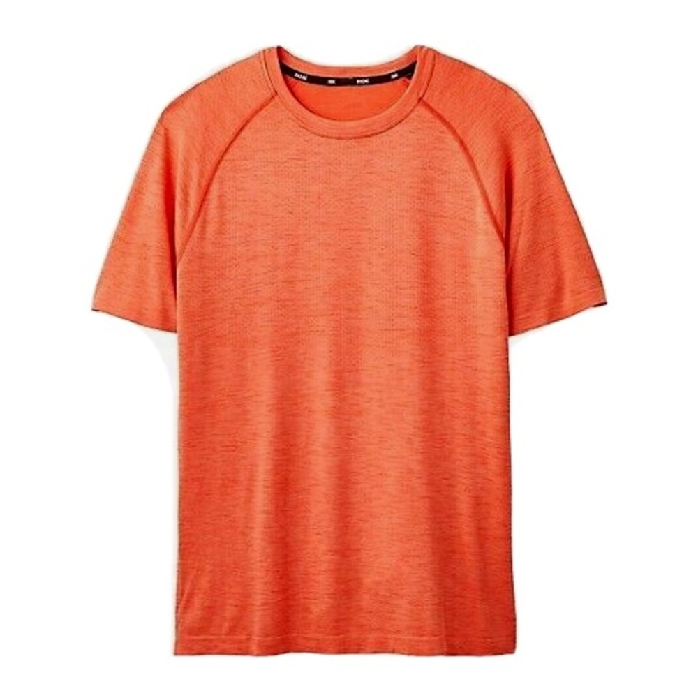 Rhone Mens Small Reign Tech Fire Orange Short Sleeve Performance T-Shirt